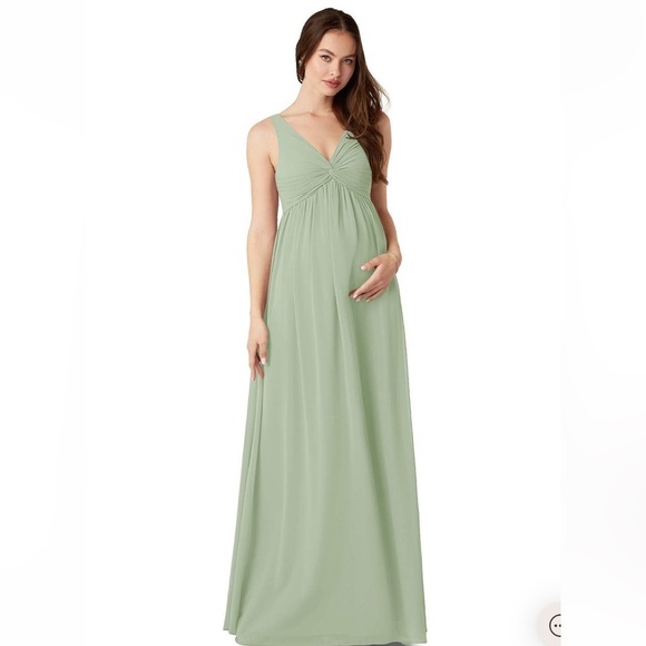 Azazie Dresses & Skirts - Azazie Maternity Bridesmaid Dress Size 14 Dusty Sage